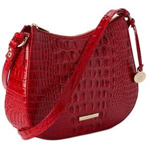 NWT BRAHMIN Shayna Carnation (Red) Melbourne Leather Crossbody